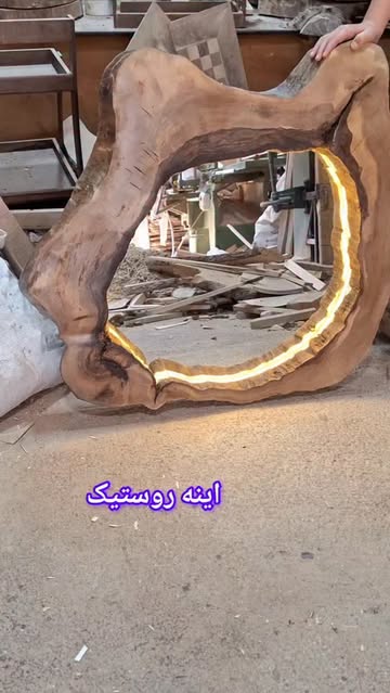 آینه دکوراتیو روستیک – ترکیبی از طبیعت و هنر دست